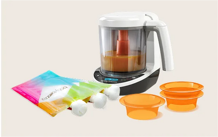 12-piece system to make, serve, and store homemade baby food